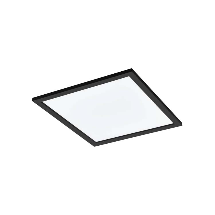 Plafonnière LED carré aluminium 450x450mm noir/blanc 2500LM incl.