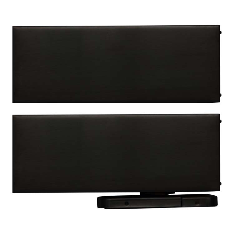 Porte vitrée pivotante 10mm noir 730 x 2000 mm - système pivot noir
