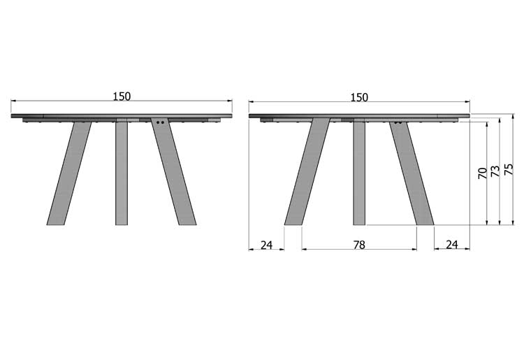 Rhonda Xl Eetkamertafel Ø150cm Eiken Blacknight 