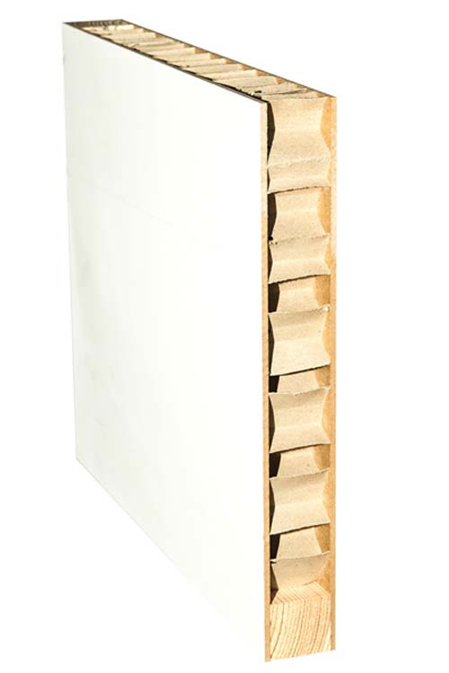 Bloc-porte à peindre alvéolaire 830x2115mm lisse-ébrasement MDF 16.5cm