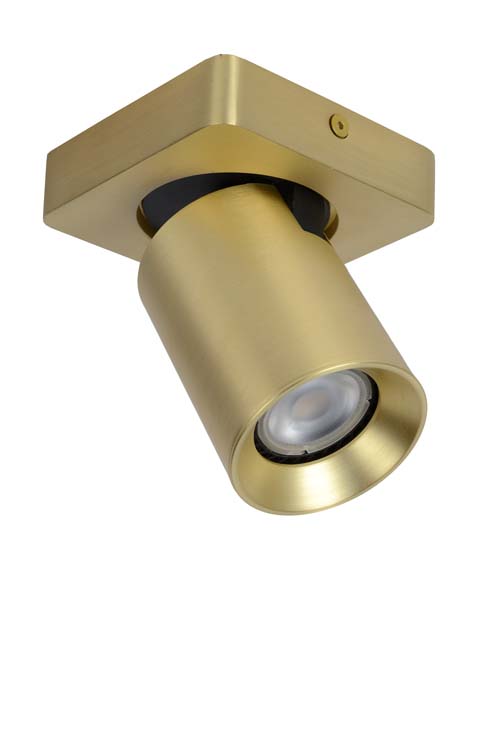 Lucide NIGEL - Spot plafond - LED Dim to warm - GU10 - 1x5W 2200K/3000K - Or Mat / Laiton