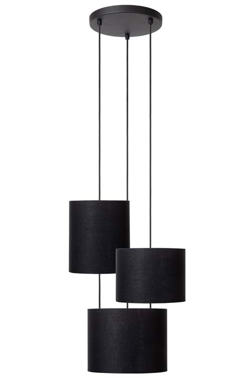 Lucide MAYA - Hanglamp - Ø 46 cm - 3xE27 - Zwart