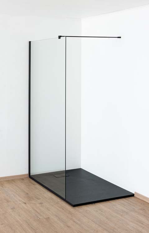 Inloopdouche Anais 157 x 200 cm klaar glas - zwart