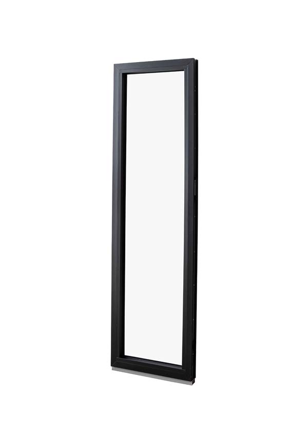 Châssis fixe pvc Deceuninck Elegant Infinity noir/noir B600xH2100 mm