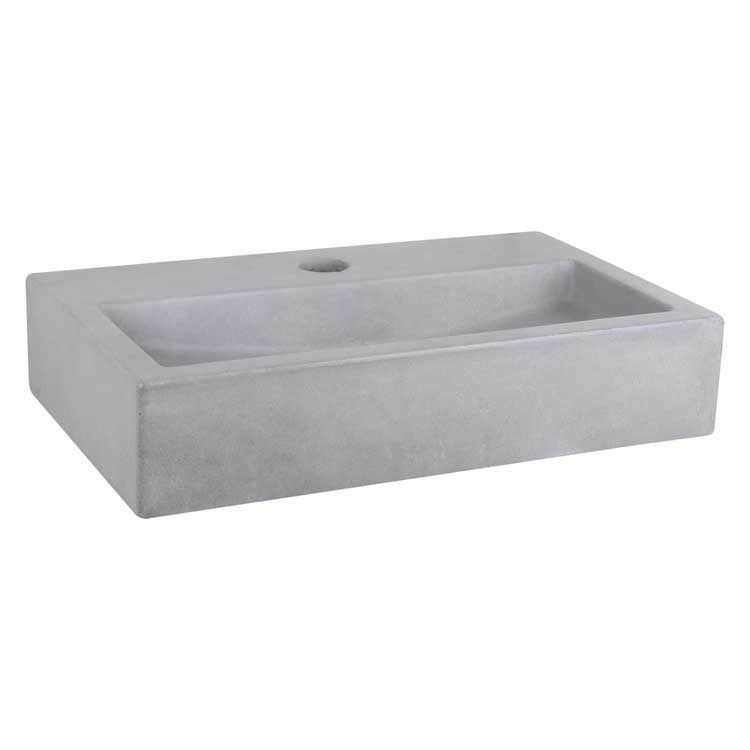 Lave-mains Flora 38x24x8cm béton gris