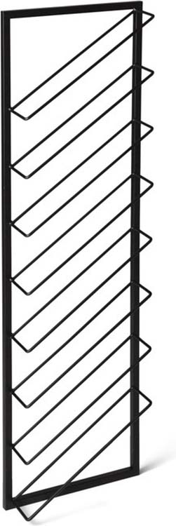 Wijnrek Pascale zwart rechthoekig 30x9.5x99.5 cm