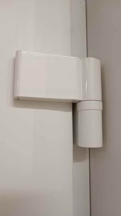 Porte extérieure pvc anti-effraction avec finition alu Varno blanc L980 X H2180 mm D