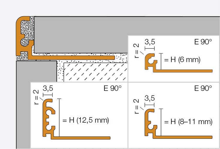 Tegelprofiel L aluminium lichtgrijs 12.5mm x 250cm