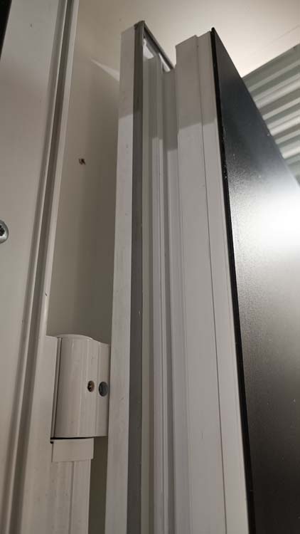 Buitendeur pvc met alu afwerking Varno zwart B980 X H2180 mm R