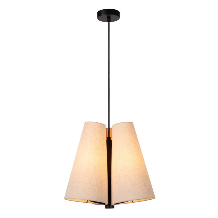 Lucide GREGORY - Hanglamp - Ø 34,3 cm - 3xE27 - Beige