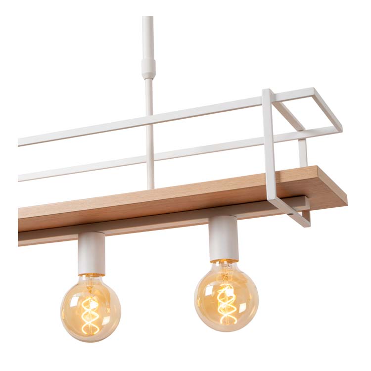 Lucide MILONGA - Suspension - 4xE27 - Blanc