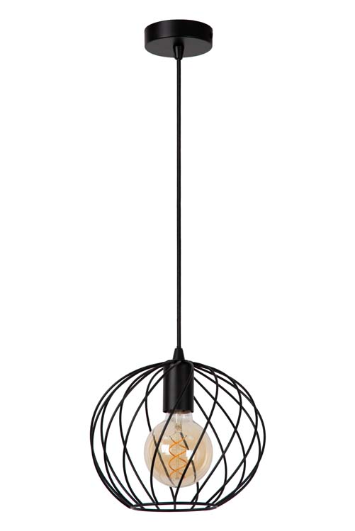 Lucide DANZA - Hanglamp - Ø 25 cm - 1xE27 - Zwart