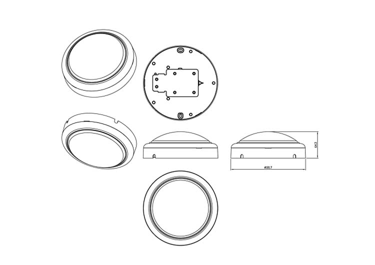 Applique extérieur blanc ronde 1400 lumen 4000K IP65