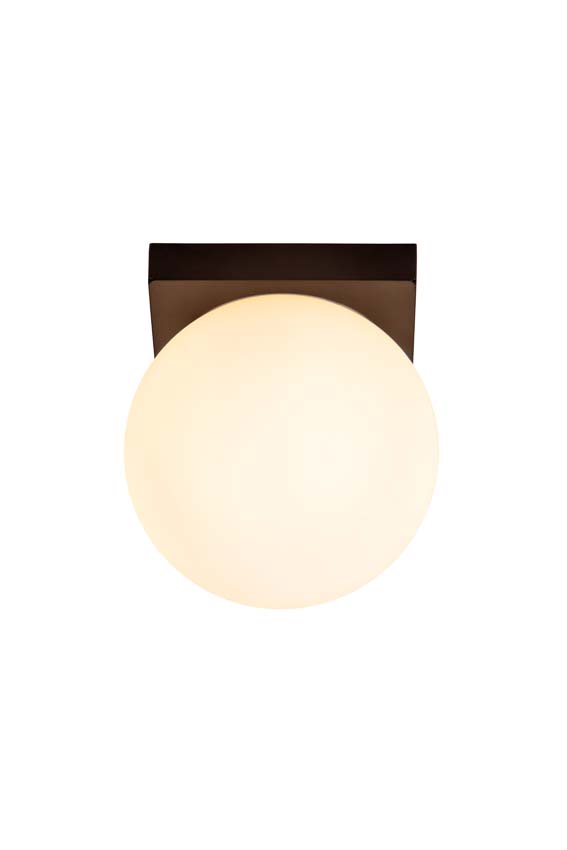 Lucide TASSA - Plafonnier Salle de bains - Ø 13,5 cm - LED Dim to warm - 1x12W 1800K/3000K - IP40 - Noir