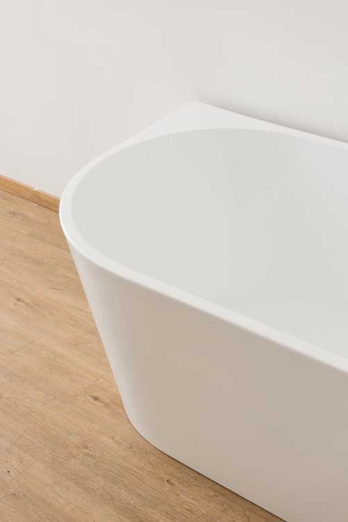 Baignoire d'angle Bottega droite 180x80x58cm blanc