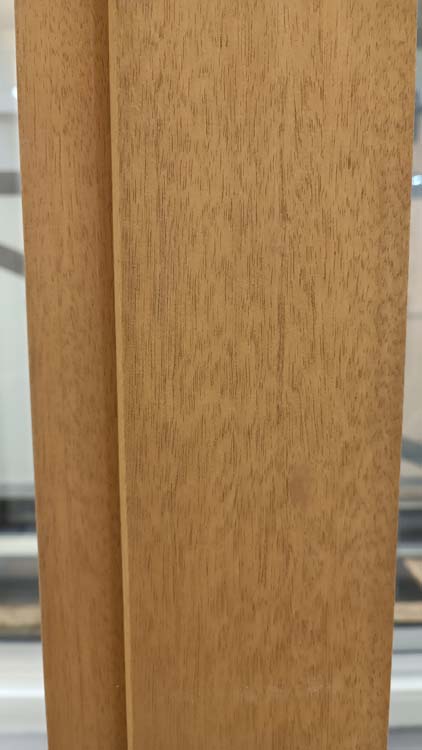 Kiepschuifraam hout Meranti Stora naturel R>L Br2500 x H2150 mm