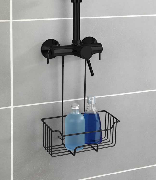 Etagère de douche Milo 25x36x14cm noir