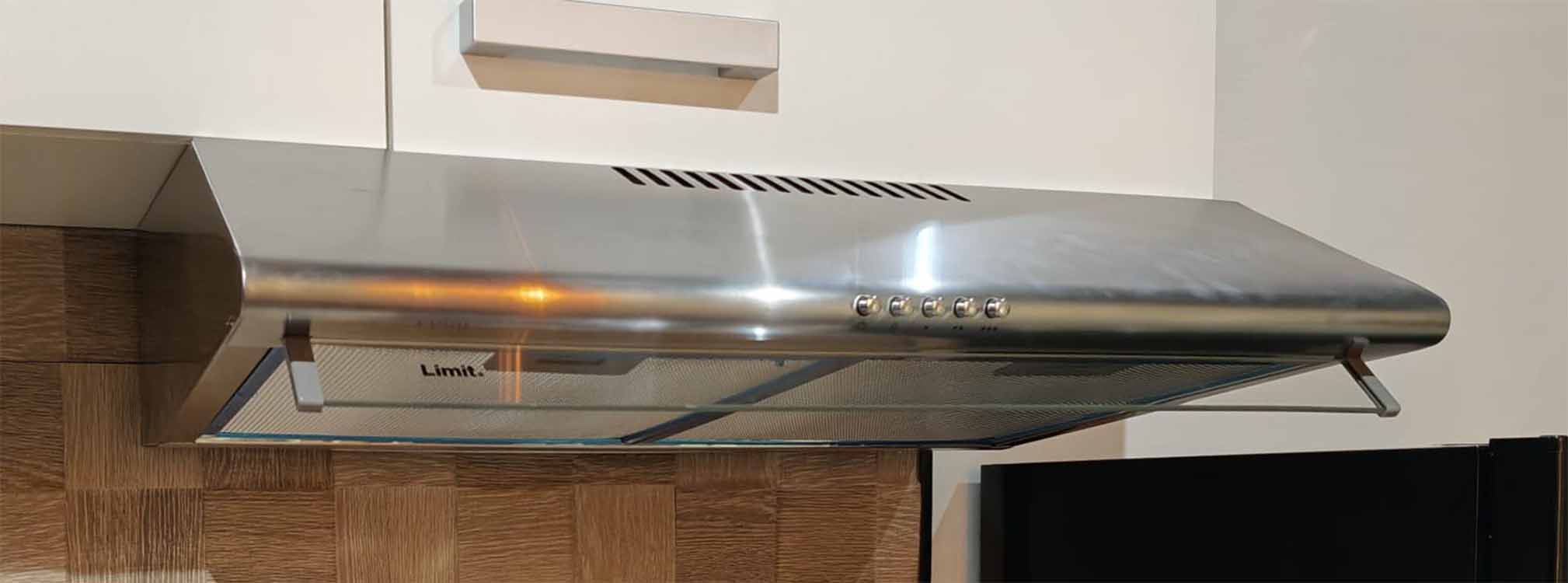 Onderbouwdampkap 60cm inox