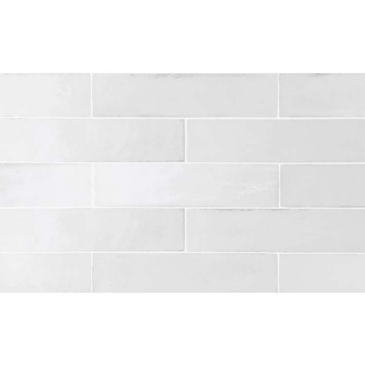 Carrelage mural Beccy gypsy white glossy 6x24.5cm