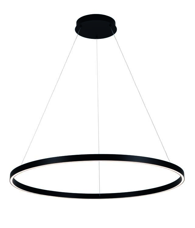 Suspension noir diam 90CM 76W 3000K dimmable