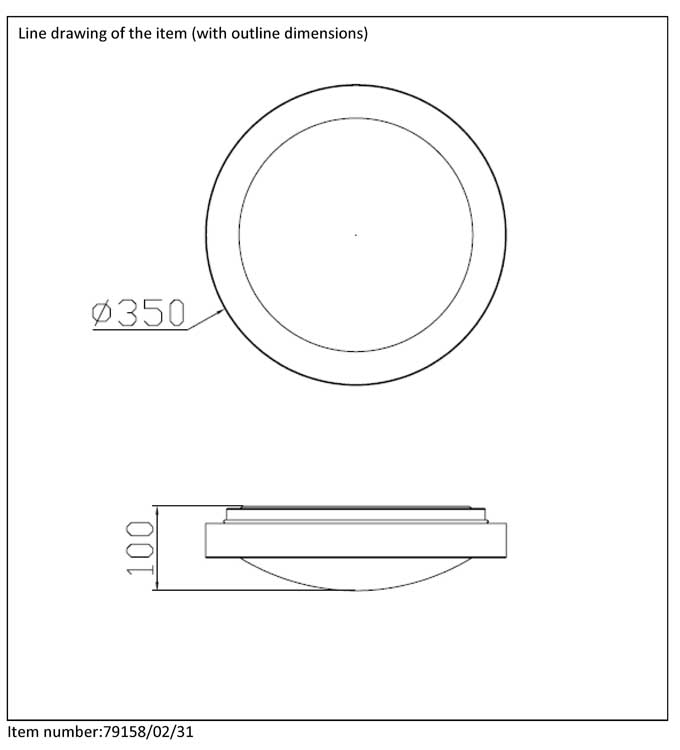 Lucide FRESH - Plafonnière Badkamer - Ø 35 cm - E27 - IP44 - Wit