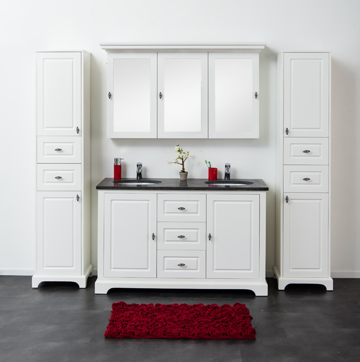 Set de meuble Jane blanc + armoire colonne 1400mm