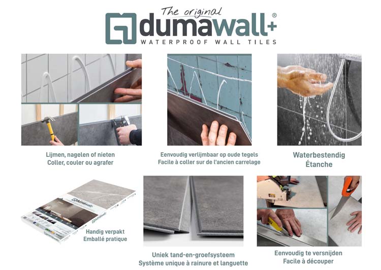 Panneau mural Dumawall+ PVC 375x650x5mm Boston