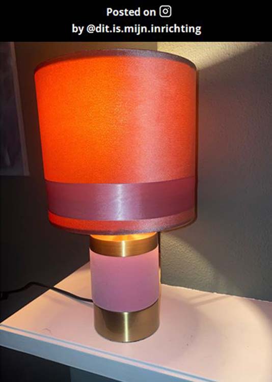 FRIZZLE Lampe de Table E14/40W H32cm Rose