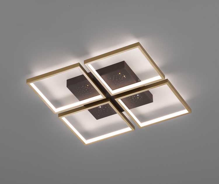 Plafonnier 4x LED 11W - Rouille/Brun