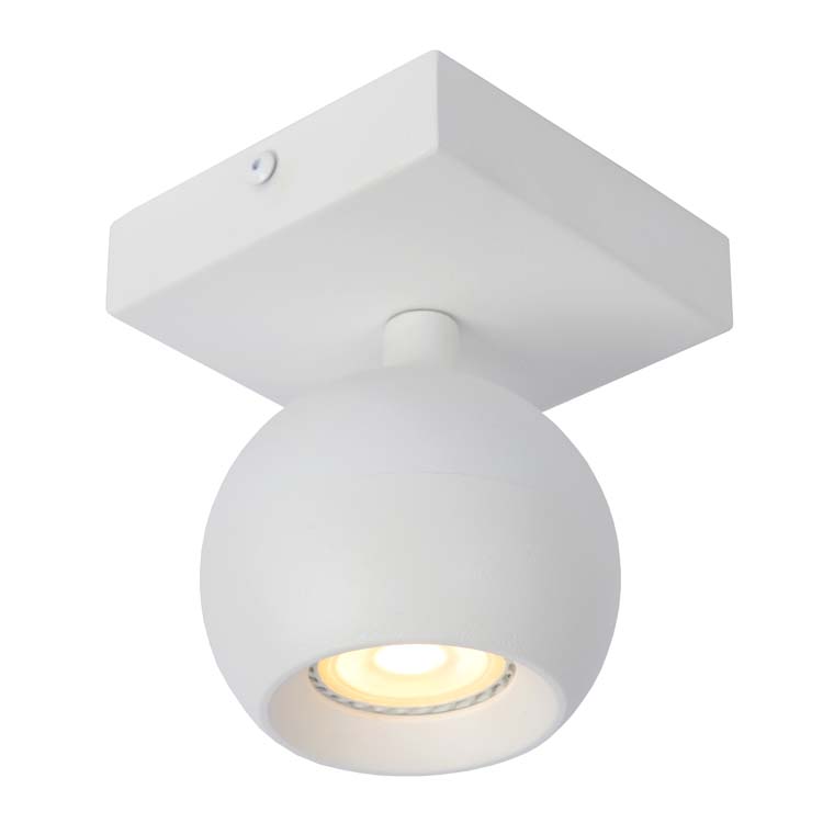 Spot plafond - 1xGU10 - Blanc - Balle - Rond