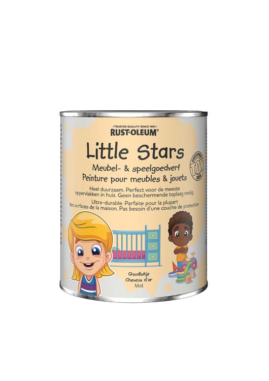 Little stars meubel en speelgoed verf goudlokje 0.75L