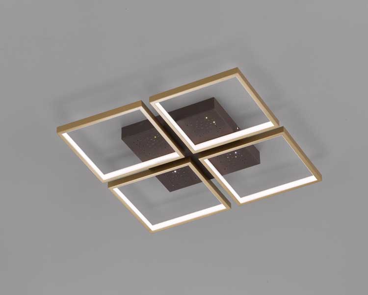 Plafonnier 4x LED 11W - Rouille/Brun