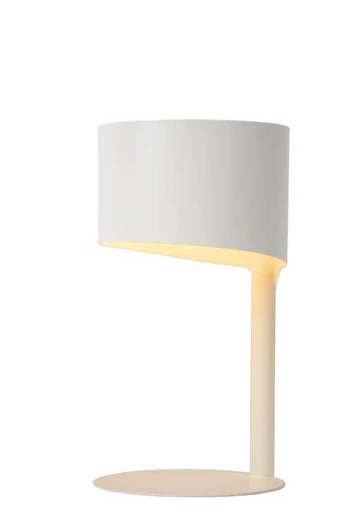 Lucide KNULLE - Lampe de table - Ø 15 cm - E14 - Blanc