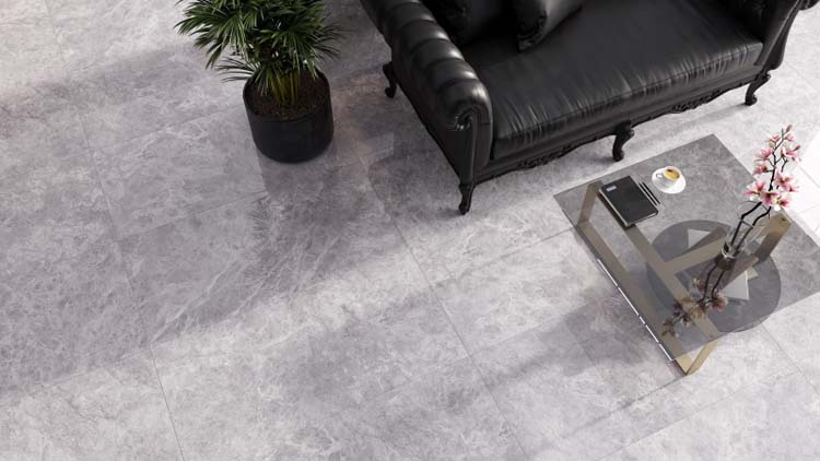 Carrelage Hampton silver brillant rt 60 x 120 cm