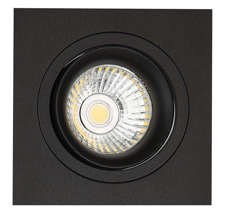 Inbouwspot zwart 5W GU10 LED incl dimbaar