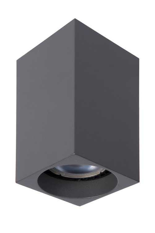 Lucide DELTO - Plafondspot - LED Dim to warm - GU10 - 1x5W 3000K/2200K - Grijs