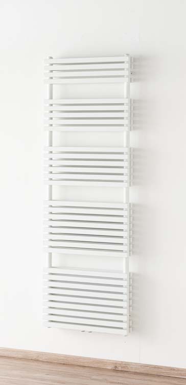 Handdoekradiator Dania dubbel 181,5x60cm wit 2286 Watt met wit verwarmingselement