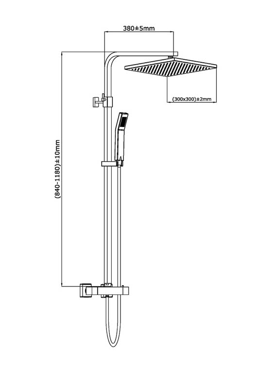 Set de douche thermostatique Selma chrome