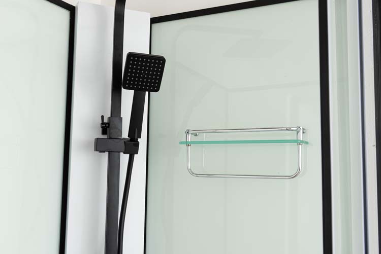 Cabine de douche Ava 90x120x226cm noir/blanc gauche