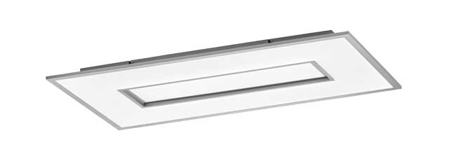 Plafonnier 1x LED 52W - Argent - Verre acryl