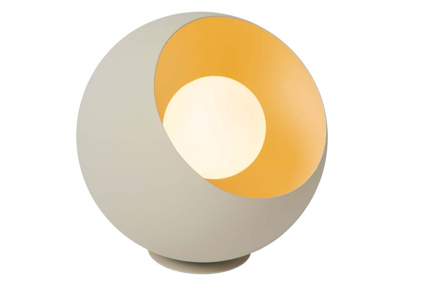 Lucide DOREDOS - Lampe de table - Ø 20 cm - 1xE27 - Crème