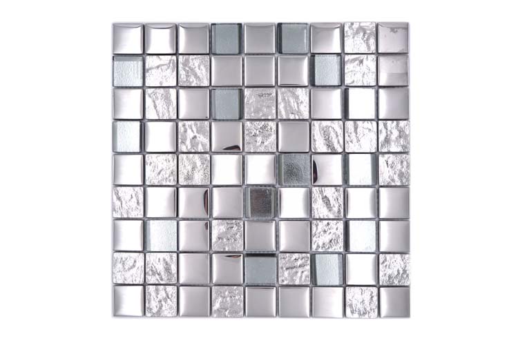 Mosaïque Alexa verre mix silver 30 x 30 cm