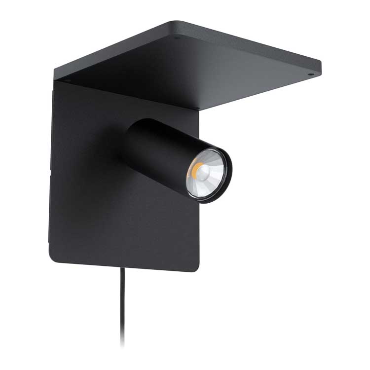 Wandlamp GU10 - 18x18cm - 5W - Zwart