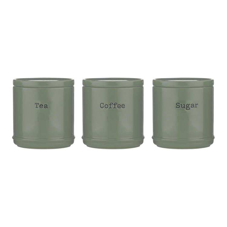 Boîte de rangement céramique vert sauge 12 cm thé