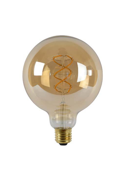 Lucide LED Bulb - Ampoule filam - Ø 12,5 cm - Dim. - E27 - 1x5W - Ambr