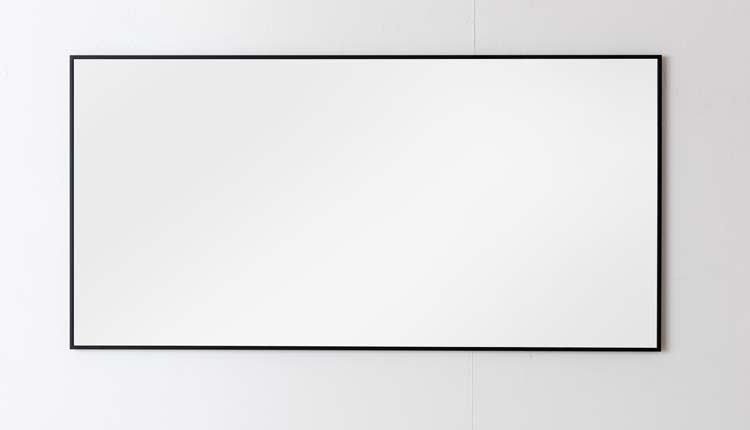 Miroir Tamino alu cadre noir mat 1400x700x20mm
