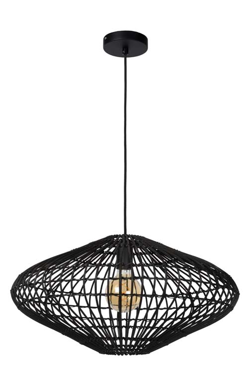 Lucide MAGALI - Hanglamp - Ø 56 cm - 1xE27 - Zwart