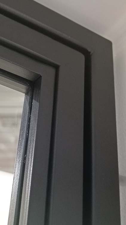 Porte en verre securit+cadre en fer forgé Lovere nero 88 x 204 cm Droi
