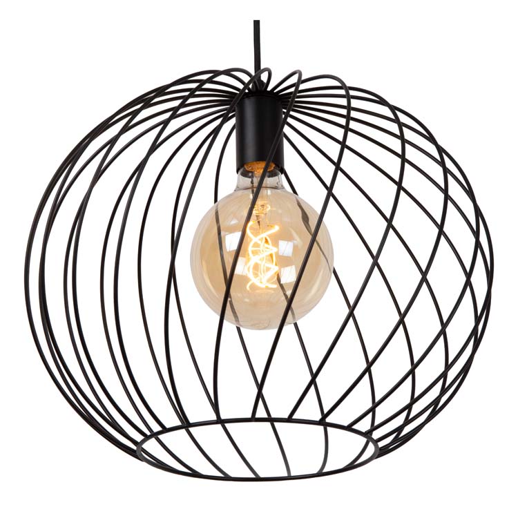 Lucide DANZA - Hanglamp - Ø 40 cm - 1xE27 - Zwart