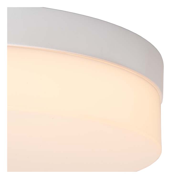 Lucide BISKIT - Plafonnier Salle de bains - Ø 40 cm - LED - 1x36W 2700K - IP44 - Blanc